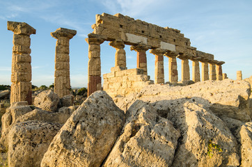 Fototapeta na wymiar Acropolis at Selinunte, Sicily, Italy