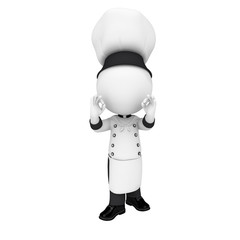 3d white people as chef