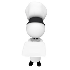 3d white people as chef