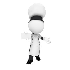 3d white people as chef