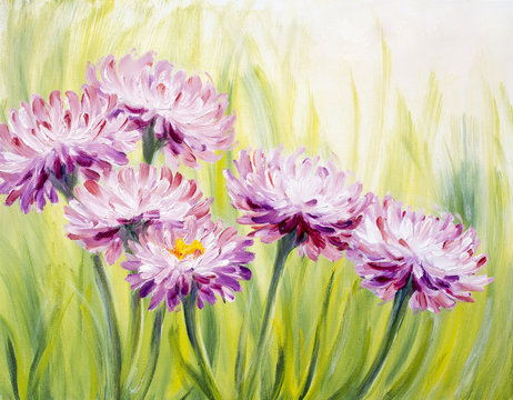 Daisy, oil painting