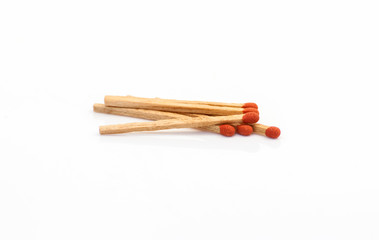 Isolated group of matchstick