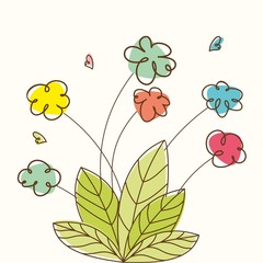 Floral background. Summer bouquet.