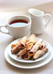 Homemade cookies with strawberry jam