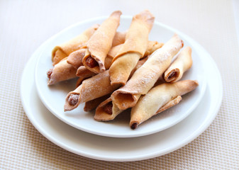 Homemade cookies with strawberry jam