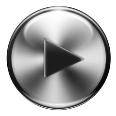 Play button metallic