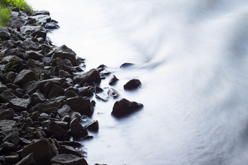 River on the white background