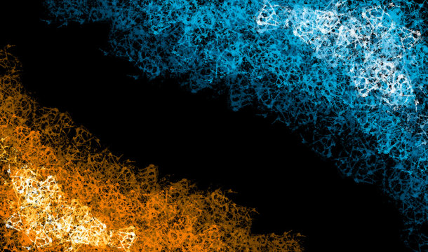 abstract background fire and ice