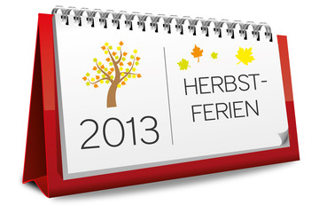 Kalender 2013 Ferien Herbstferien Herbst Herbstblätter