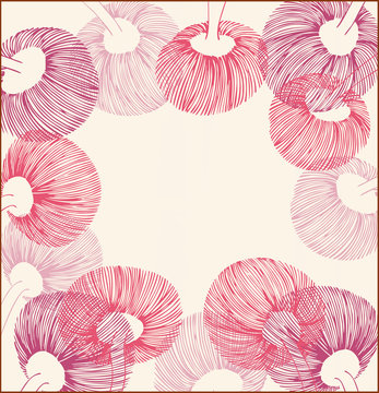 Pink vintage flower lace banner
