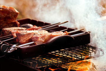 barbecue on he grill