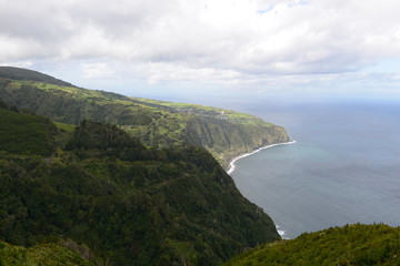 Fototapeta na wymiar Les falaises de l'île Sao Miguel aux Açores
