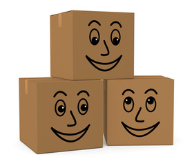 Obraz premium carton boxes