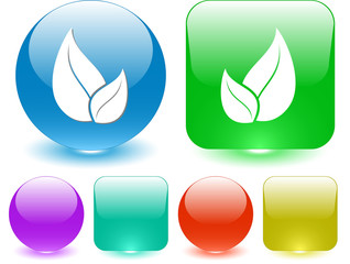 Leaf. Vector interface element.