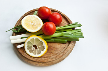 Fresh vegetables on a cutting board