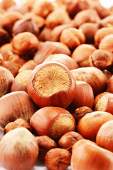 Composition with hazelnuts
