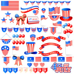 vector illustration of American Independence Day element