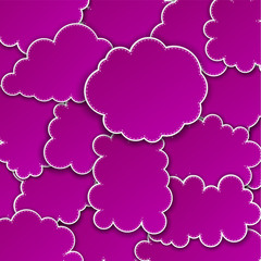 Paper magenta paper cloud background.
