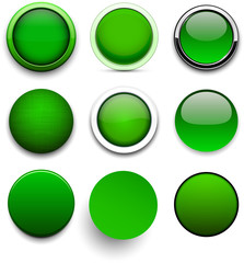 Round green icons.