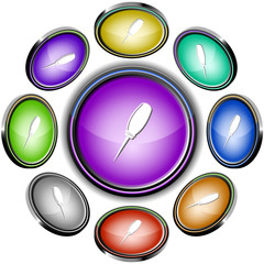 Awl. Vector internet buttons. 8 different projections.