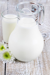 Jug and glass of milk