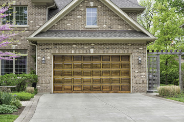 Naklejka premium Two car wooden garage
