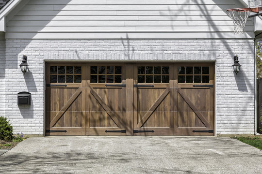 Two car wooden garage