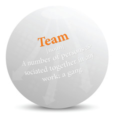 EPS 10 Vector of dictionary term of team word