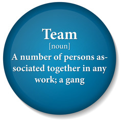 EPS 10 Vector of dictionary term of team word