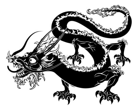 Stylised dragon illustration