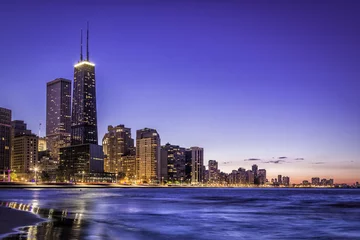 Tuinposter Downtown Chicago skyline © marchello74