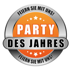 5 Star Button orange PARTY DES JAHRES FSMU FSMU