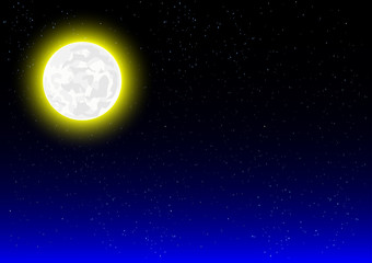 night background with moonlight