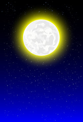 night background with moonlight