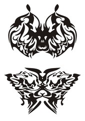 Tribal butterfly art