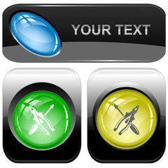 Screwdriver and combination pliers. Vector internet buttons.