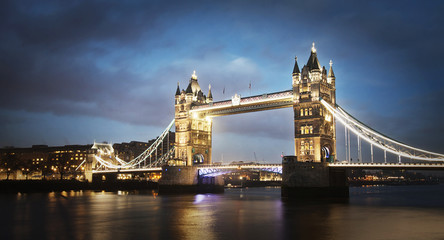 Tower bridge at night, London