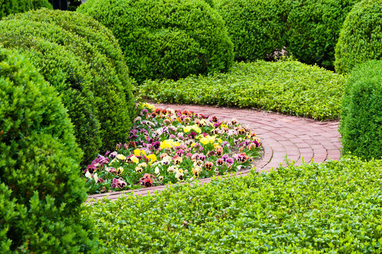 Formal Garden At Spring