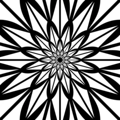 Wall murals Flowers black and white black n white