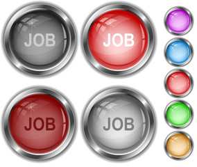 Job. Vector internet buttons.