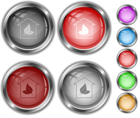 Protection of nature. Vector internet buttons.