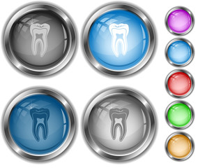 Tooth. Vector internet buttons.
