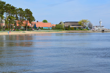 Lithuania. View of Nida from the Curonian Bay