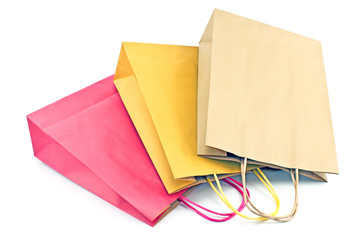 Colourful paper shopping bags