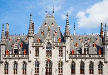 Papier Peint photo Monument artistique Tribunal provincial de Bruges, Belgique.