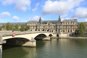 Louvre museum and Pont du Carousel, Paris