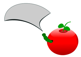 Solucanlı elma tasarımı