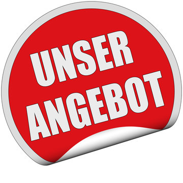 Sticker rot rund UNSER ANGEBOT