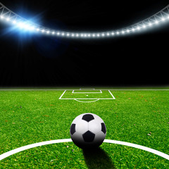 Fototapeta premium Soccer stadium with thw lights