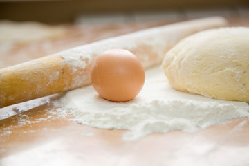 Fototapeta premium egg and dough